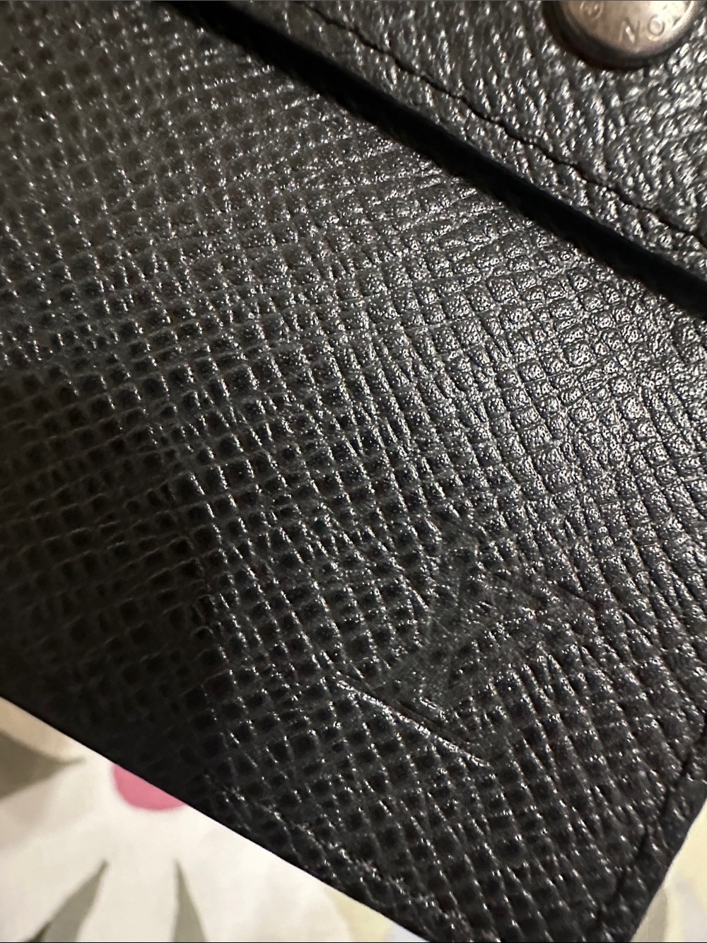 Louis Vuitton Dark Grey/ Almost Black Textured Taiga Leather Wallet - Picture 3 of 15